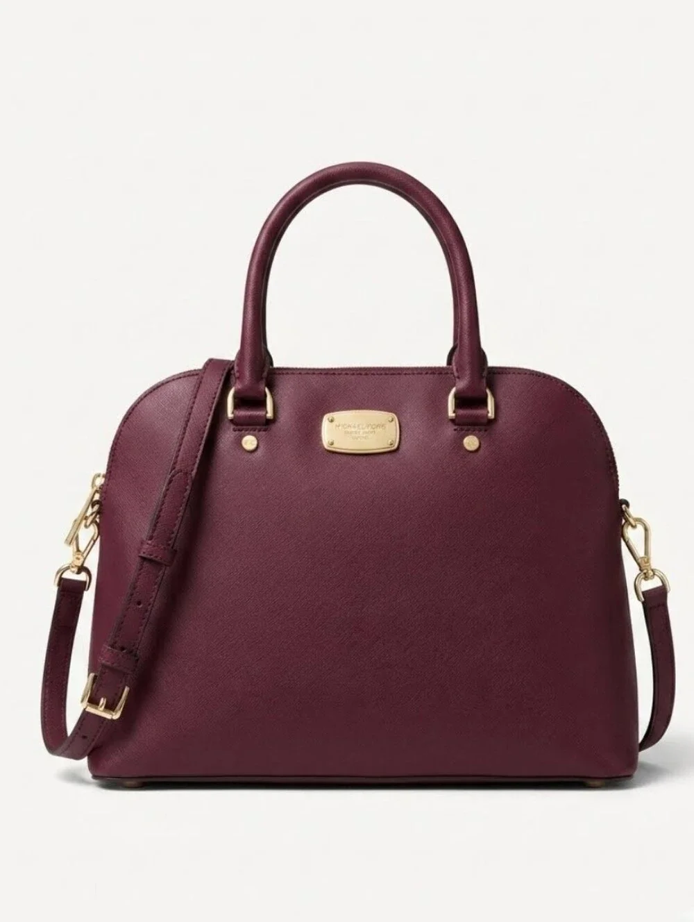 Michael Kors Cindy  Dome Satchel Bag in Plum